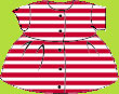 Zutano Red/White Stripe Short Sleeve Dress