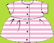 Zutano Pink/White Stripe Short Sleeve Dress