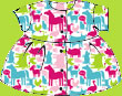 Zutano Fuchsia Farmyard Short Sleeve Dress