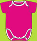Zutano Fuchsia Short Sleeve Onezie