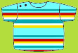Zutano Aqua/Red Multi stripe  Short Sleeve T-shirt