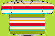 Zutano Moss/Red Multistripe Short Sleeve T-shirt