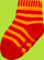 Zutano Red/Orange Stripe Knit Socks