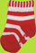 Zutano Red/White Stripe Knit Sock