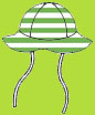Zutano Apple/White Stripe Sun Hat