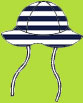 Zutano Navy/White Stripe  Sun Hat