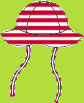Zutano Red/White Stripe Sun Hat