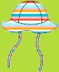 Zutano Pink Bold Stripe Sun Hat