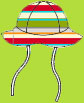 Zutano Moss/Red Multistripe Sun Hat