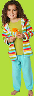 Zutano Toddler Rugosa Tee, Bold Multi Stripe Hoodie and Pool Cotton Sherpa Pants