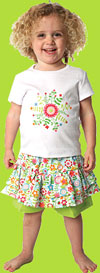 Zutano Toddler Flower Time White Toddler T-shirt