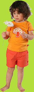 Zutano Toddler "Toadstool" Orange Short Sleeve T-shir