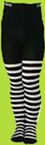 Zutano Black/White Stripe Tights
