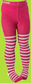 Fuchsia/White Stripe Tights
