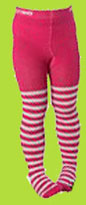 Zutano Fuchsia/White Stripe Tights