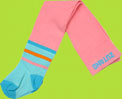 Zutano Pink Primary stripe Tights
