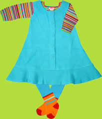 Zutano Toddler Pool Cotton Sherpa Jumper Dress