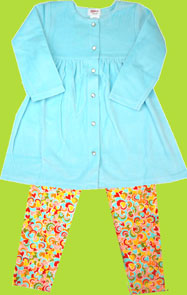 Zutano Aqua Velour Dress