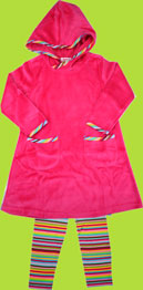 Zutano Toddler Fuchsia Velour Hooded Dress
