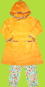 Zutano Toddler Orange Velour Hooded Dress