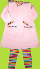 Zutano Toddler Pink Velour Hooded Dress