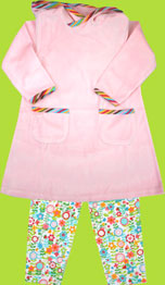 Zutano Toddler Pink Velour Hooded Dress