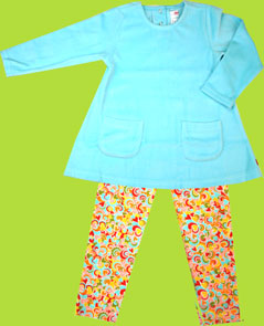 Zutano Aqua Velour Toddler Pant