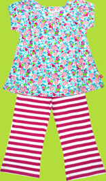 Zutano Fuchsia/White Toddler Drawstring Pant