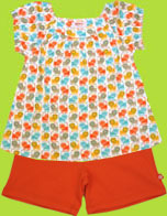 Zutano Lions Short Sleeve Viola Top and Mandarin Cotton Terry Shorts