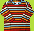 Zutano Toddler Chocolate 5 Color Stripe Long Sleeve T-shirt