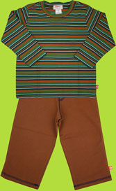 Loden/Navy Multistripe Long Sleeve T-shirt