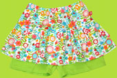 Zutano Flower Time Ruffle Skort for toddler girls