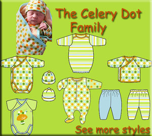 Zutano Newborn and Preemie Clothing Celery Dot Collection