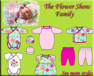 Zutano Newborn and Preemie Clothing Flower Show Collection