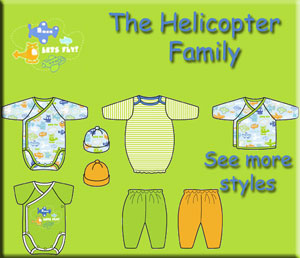 Zutano Newborn and Preemie Clothing Helicopter Collection