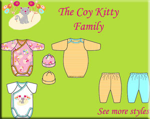 Zutano Newborn and Preemie Clothing Coy Kitty Collection