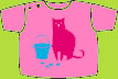 Zutano Fuchsia Farmyard Cat Short Sleeve T-shirt