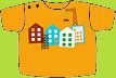 Zutano Brick and Mortar "3rd Floor Up" Orange Short Sleeve T-shirt