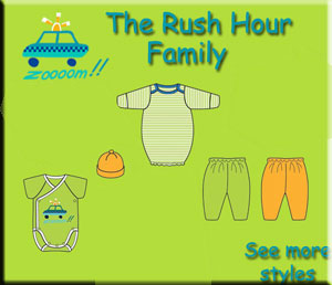 Zutano Newborn Clothing - Rush Hour Print