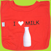 i-play I Love Milk Soft PVC free bib