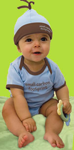 i-play Green Sprouts Organic Cotton Blue Small Carbon Footprint Bodysuit and Cap