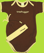 i-play Green Sprouts Organic Cotton Cocoa Treehugger Bodysuit and Cap
