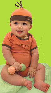 i-play Green Sprouts Organic Cotton Salmon I am Zen Bodysuit and Cap
