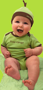 i-play Green Sprouts Organic Cotton Sage Free Range Bodysuit and Cap