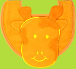 i play Orange Giraffe PVC free bib