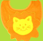 i play orange lion PVC free bib