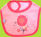 i-play Pink Flowers and Butterfly Organic Cotton Bib 