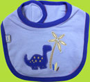 i-play Blue Brontosaurus Organic Cotton Bib 