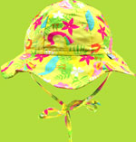 i-play Peacock Reversible Scallop Edge Floppy Hat UPF 50+