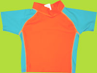 i-play orange/aqua sun protective rash quard